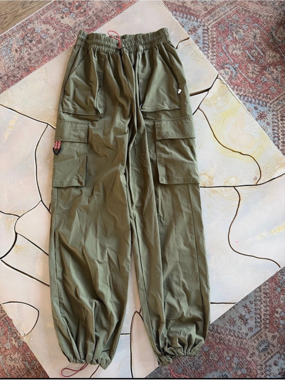 Fabletics Olive Cargo Drawstring Joggers